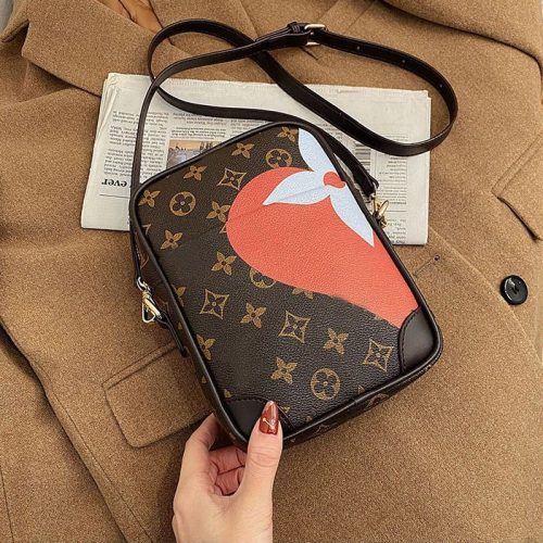 Replica Designer Louis Vuitton Fashion Print Square Shoulder Bag