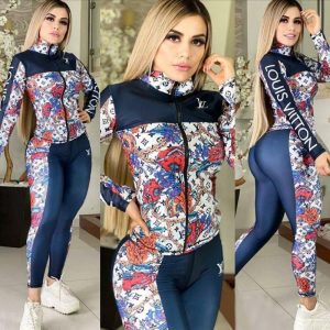 Replica Designer Louis Vuitton Fashion Print Two-Piece Set