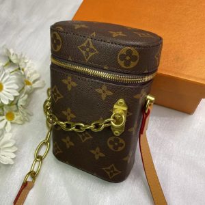 Replica Designer Louis Vuitton Fashion Print Zip Metal Chain Shoulder Bag