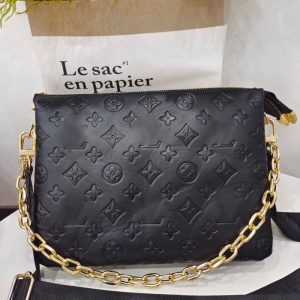 Replica Designer Louis Vuitton Fashion Solid Color Embossed Shoulder Bag