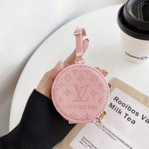 Replica Designer Louis Vuitton Fashion Solid Color Letter Embossed Bluetooth Headphone Storage Bag