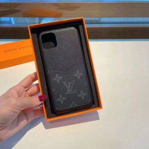 Replica Designer Louis Vuitton Fashion Solid Color PU Phone Case