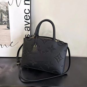 Replica Designer Louis Vuitton Fashion Solid Letter Embossed Tote Shoulder Bag