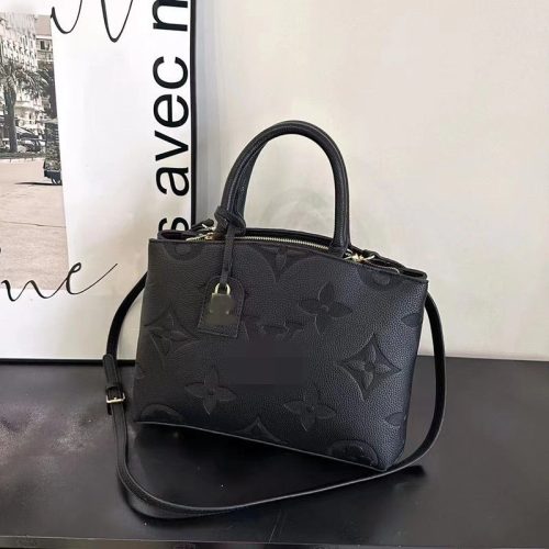 Replica Designer Louis Vuitton Fashion Solid Letter Embossed Tote Shoulder Bag