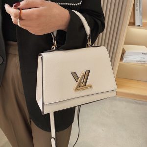 Replica Designer Louis Vuitton Fashion Solid Metal Buckle Shoulder Bag