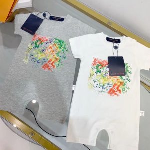 Replica Designer Louis Vuitton Fashion Tie-Dye Print Baby Romper