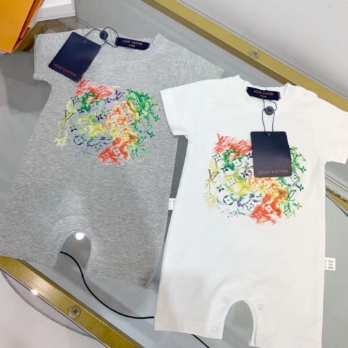 Replica Designer Louis Vuitton Fashion Tie-Dye Print Baby Romper
