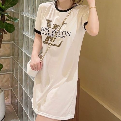 Replica Designer Louis Vuitton Fashion Trend Mid-Length Dress