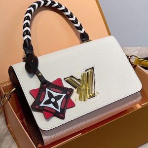 Replica Designer Louis Vuitton Fashion Water Ripple Twist Lock Large Capacity Shoulder Bag