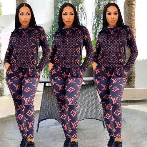 Replica Designer Louis Vuitton Fashion Women Casual Hooded Suits