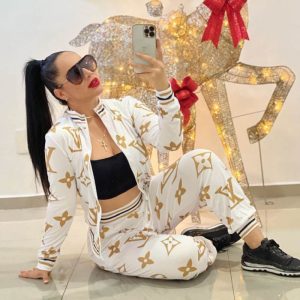 Replica Designer Louis Vuitton Fashionable Casual Print Sports Two-Piece Set