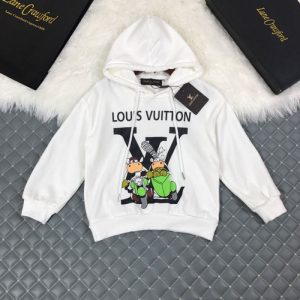 Replica Designer Louis Vuitton Kids Cartoon Print Fleece Hoodie