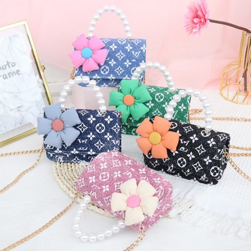 Replica Designer Louis Vuitton Kids Fashion Fabric Imitation Pearl Shoulder Bag