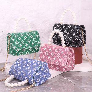 Replica Designer Louis Vuitton Kids Fashion Imitation Pearl Shoulder Bag