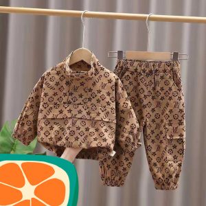 Replica Designer Louis Vuitton Kids Fashion Print Two Piece Set