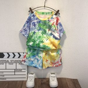Replica Designer Louis Vuitton Kids Multicolor Tie-Dye Print Two-Piece Set