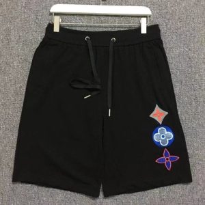 Replica Designer Louis Vuitton Men Casual Embroidered Shorts
