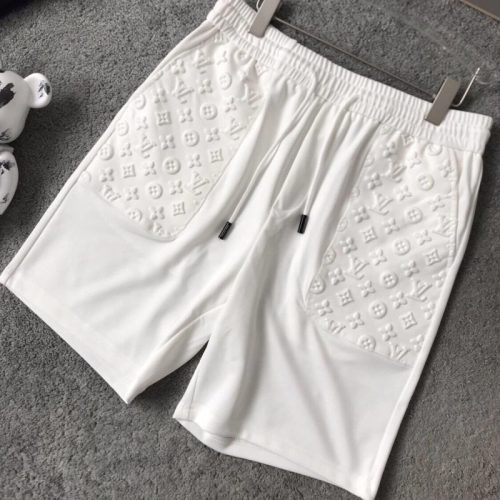 Replica Designer Louis Vuitton Men Casual Letter Embossed Sports Shorts