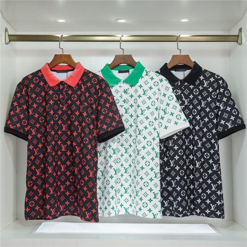 Replica Designer Louis Vuitton Men Casual Short Sleeve Polo Shirt