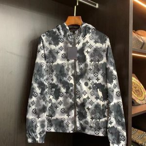Replica Designer Louis Vuitton Men Fashion Tie Dye Hooded Jacket