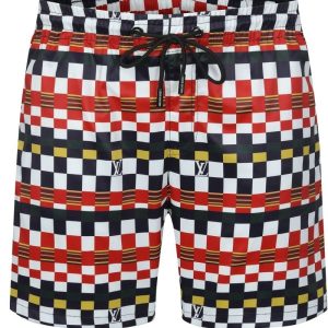 Replica Designer Louis Vuitton Men Printing Slim Beach Casual Shorts