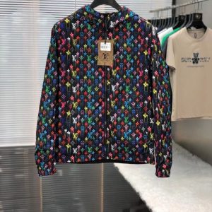 Replica Designer Louis Vuitton Men Stylish Multicolor Printed Jacket