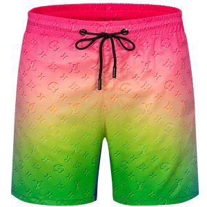 Replica Designer Louis Vuitton Men Summer Casual Letter Printing Beach Shorts