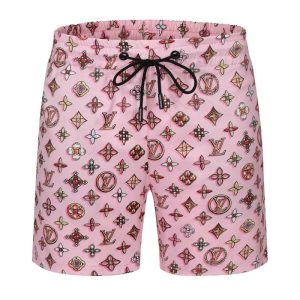 Replica Designer Louis Vuitton Men Summer Casual Straight Letter Printing Shorts