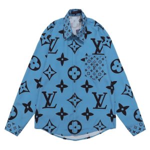 Replica Designer Louis Vuitton Men'S Casual Long Sleeve Shirt