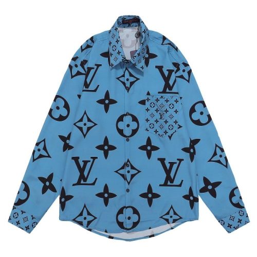 Replica Designer Louis Vuitton Men'S Casual Long Sleeve Shirt