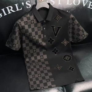 Replica Designer Louis Vuitton Men'S Fashion Short Sleeve Polo Shirt