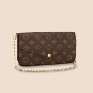 Replica Designer Louis Vuitton Old Flower Printing Messenger Envelope Bag