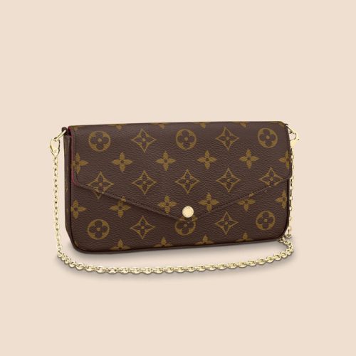 Replica Designer Louis Vuitton Old Flower Printing Messenger Envelope Bag
