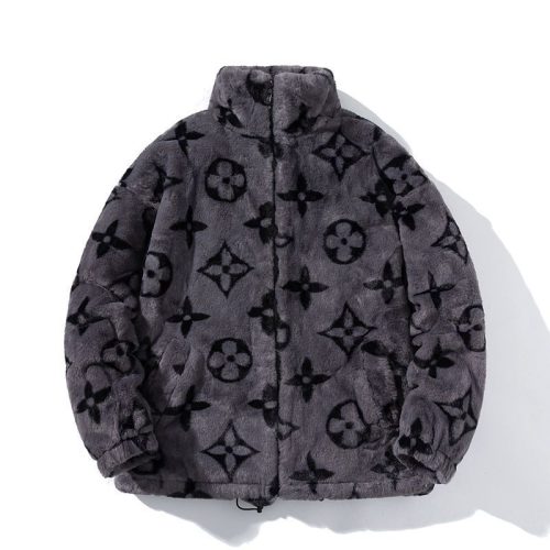 Replica Designer Louis Vuitton Plush Stand Collar Jacket