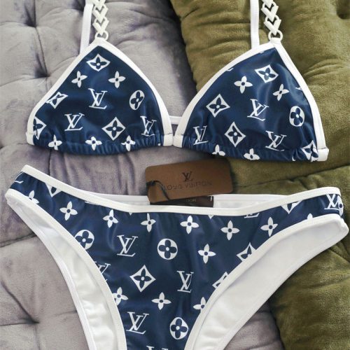 Replica Designer Louis Vuitton Sexy Letter Print Bikini Set