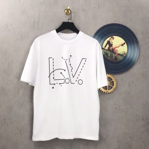 Replica Designer Louis Vuitton Simple Casual Loose T-Shirt