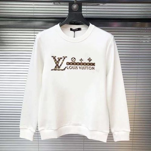 Replica Designer Louis Vuitton Simple Letter Printing Casual Color Matching Wild Long-Sleeved Sweater