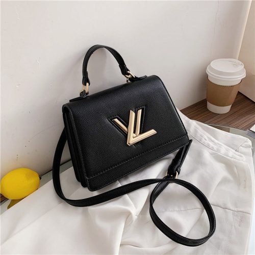 Replica Designer Louis Vuitton Simple Metal Letter Large Capacity Shoulder Bag