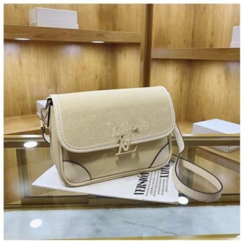 Replica Designer Louis Vuitton Simple Solid Color Metal Letter Shoulder Bag