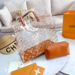 Replica Designer Louis Vuitton Simple Transparent Tote Bag