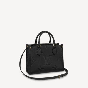 Replica Designer Louis Vuitton Solid Color Letter Embossed ONTHEGO Bag