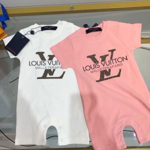 Replica Designer Louis Vuitton Stylish Baby Letter Print Romper