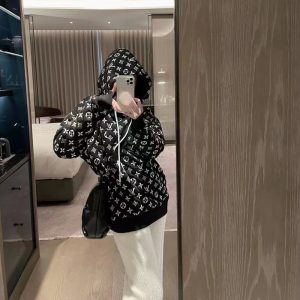 Replica Designer Louis Vuitton Thick Full Jacquard Hoodie