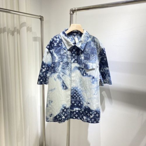 Replica Designer Louis Vuitton Tie-Dye Printed Oversized Shirt