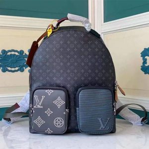 Replica Designer Louis Vuitton Unisex Backpack Colorblock Large Capacity Travel Bag