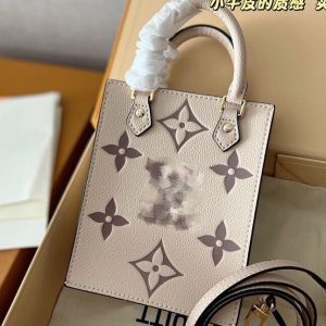 Replica Designer Louis Vuitton Vintage Letter Embossed PETIT SAC PLAT Bag
