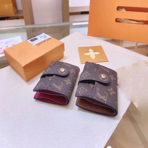 Replica Designer Louis Vuitton Vintage Letter Print Flap Wallet