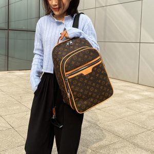 Replica Designer Louis Vuitton Vintage Letter Print Large Capacity Backpack