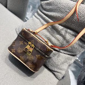 Replica Designer Louis Vuitton Vintage Letter Print Large Capacity Box Shoulder Bag