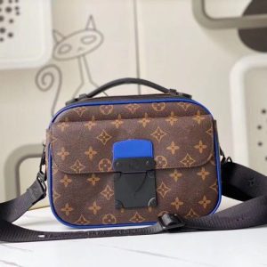 Replica Designer Louis Vuitton Vintage Letter Print Wide Strap Shoulder Bag